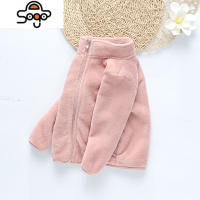 男宝宝加绒外套新款婴幼儿珊瑚绒童装洋气小女童秋冬季法兰绒上衣 七色王国