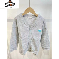 C-9二蛋家华夫格春秋外套刺绣图案儿童纯色 七色王国