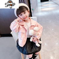 女宝宝春秋款皮衣外套女童儿童装洋气小童秋季夹克衫1上衣2潮3岁4 七色王国