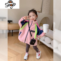 2022新款秋冬装女童奥摇粒绒外套女宝宝加厚毛绒上衣中小童上衣 七色王国