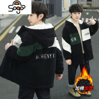 男童秋冬装加绒外套羊羔绒2022新款颗粒绒男孩加厚棉袄韩版潮冬款 七色王国