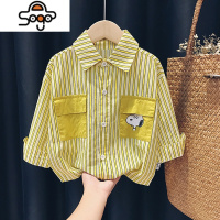 / 男童炸街衬衫女童衬衣儿童2022新款秋装宝宝上衣潮 七色王国