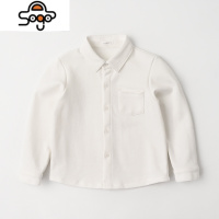 定制 290g厚版 校园白衬衫 中大童儿童针织衬衣外套 山东网店 七色王国