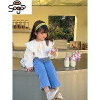 女童衬衫2022春秋新款韩版淑女女童宝宝儿童休闲上衣白衬衫衬衣秋 七色王国