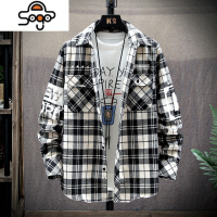 16岁男孩高中学生15秋季长袖衬衣14大童帅气秋装13初中生格子衬衫 七色王国