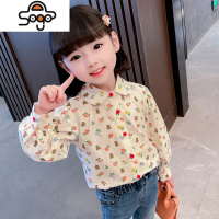 女童炸街长袖衬衫薄外套2022新款春秋季洋气时髦女孩秋装儿童上衣 七色王国