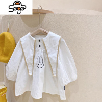 女童春秋装衬衣儿童衬衫连衣裙女宝宝韩版上衣春装娃娃衫裙子童装 七色王国