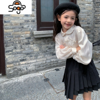 leobaby女童衬衫秋季新款儿童娃娃衫中国风改良旗袍宝宝洋气上衣 七色王国