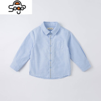 男童衬衣2022新款中大童长袖衬衫小男孩洋气秋装上衣 七色王国