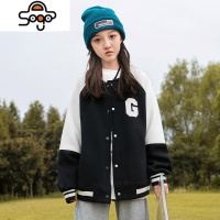 女大童外套春秋2022年新款女装运动秋装女童时髦儿童秋季棒球服潮 七色王国