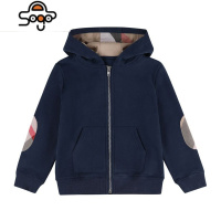 男童外套春秋款中小童装毛圈棉质连帽开衫早秋儿童上衣卫衣 七色王国