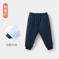 酷尾巴男童裤子春秋装女宝宝夹棉保暖裤子婴儿薄棉长裤时尚冬装