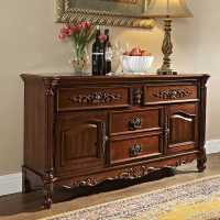 餐边柜实木碗碟柜欧式玄关柜厨房边柜茶水柜卧室电视机柜子