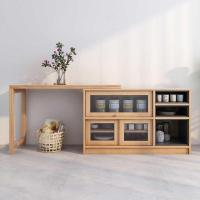 可伸缩折叠吧台餐边柜餐桌一体组合靠墙多功能吧台小户型饭桌