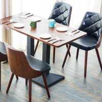 咖啡厅西餐厅快餐桌椅组合套件简约餐厅椅实木甜品店餐台椅