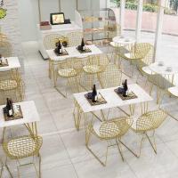 桌椅大理石咖啡厅餐桌椅休闲吧甜品餐台椅餐椅