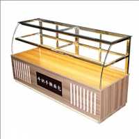 定做糕点柜面包展示玻璃展柜中岛弧形实木铁艺桃酥柜面包架多层柜