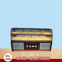 弧形糕点柜实木面包柜展示柜桃酥柜散装饼干柜台商用玻璃蛋糕展柜