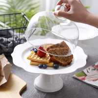 高脚蛋糕盘水果盘甜品台点心托盘展示架子试吃盘带盖欧式冷餐摆台
