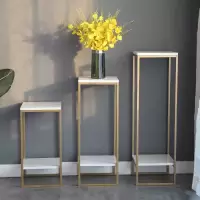 花架子铁艺金色轻奢简约现代客厅室内花盆架绿萝落地置物花架