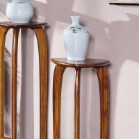 全实木乌金木花架 客厅简约家具多层现代盆景架 室内阳台花几