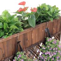 户外防腐木花架室外阳台餐厅饭店隔断栅栏围栏实木花盆架