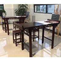 国学桌子培训仿古中式幼儿园双人课桌椅实木国画国学堂家用书法桌