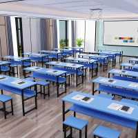 学生课桌椅学校培训桌辅导班书桌托管班补习班写字桌课堂书法桌子