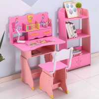 儿童书桌书柜组合女孩男孩学习桌简约家用课桌小学生写字桌椅套装