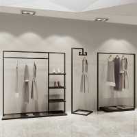 服装店展示架落地式男女装货架陈列架侧挂层架组合挂衣架服装