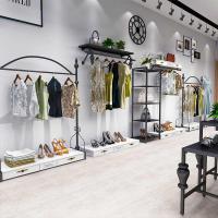 女装服装店展示架上墙落地式服装架铁艺衣服架子龙衣架陈列货架