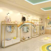 童装店铺货架金色展示架上墙组合架壁挂式货架服装店展示架落地式