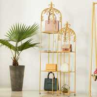 包架服装店包包展示架 鸟笼橱窗展示架服装店货架 鞋店鞋架展示架