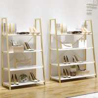 万坚服装店鞋架包包置物陈列架包包店展示架柜多层卖鞋子金色货架