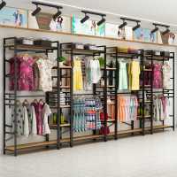 服装展示架服装店双层衣服展示架子货架男女装童装落地式挂衣架铁