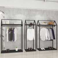 男装店货架服装店展示架落地式靠墙组合简约衣架店铺装修设计