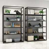 服装店鞋架包包置物陈列架落地式中岛鞋包柜多层货架铁艺层架