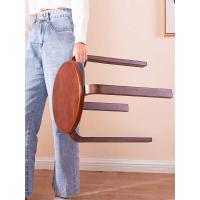 家用实木储物收纳沙发试衣间客厅卧室创意餐桌椅子圆凳小凳子