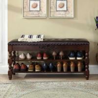 换鞋凳家用口穿鞋进鞋柜可坐实木多功能入户收纳沙发欧式