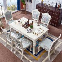 欧式大理石餐桌椅组合简约现代小户型长方形实木饭桌餐厅家用餐桌