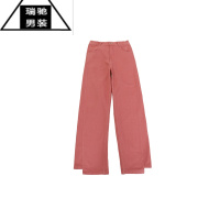 希杰狮王夏季树莓粉色阔腿牛仔裤直筒宽松休闲多巴胺裤子潮牌男女