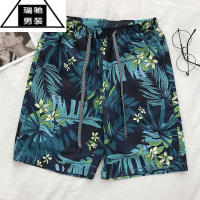 希杰狮王沙滩裤男夏季速干海边度假宽松大裤衩休闲花短裤冰丝潮流五分中裤