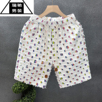 希杰狮王巨洋气夏季薄款牛仔短裤男外穿五分裤男士网红痞帅中裤子