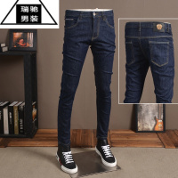 希杰狮王2023夏季薄款原色牛仔裤男潮牌弹力修身小脚潮流韩版高端休闲长裤