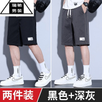 希杰狮王短裤男夏季薄款牛仔裤子2023新款工装冰丝休闲中裤男士五分裤夏天