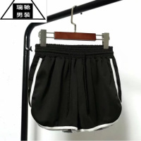 希杰狮王美式复古水洗怀旧三分四分男士牛仔短裤男超短裤3分4分裤夏季潮牌