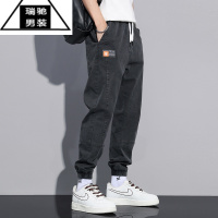 希杰狮王男人干活穿的裤子工地耐磨耐脏夏季薄款宽松大码束脚长裤子牛仔裤