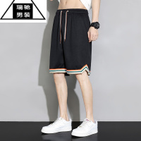 希杰狮王冰丝短裤男士沙滩裤夏季薄款2023新款篮球运动速干五分休闲中裤子