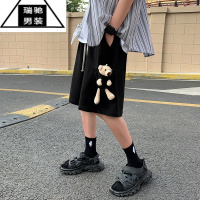 希杰狮王小熊休闲短裤男篮球五分裤夏季薄款外穿运动裤子潮流宽松跑步中裤