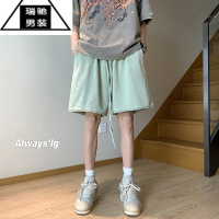 希杰狮王美式短裤男生运动卫裤休闲宽松青少年五分半裤沙滩裤